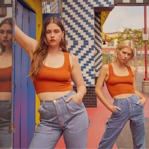 Big Bud Press Orange Tank Top, size M